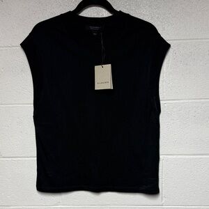 All Saints Black Sleeveless Tee